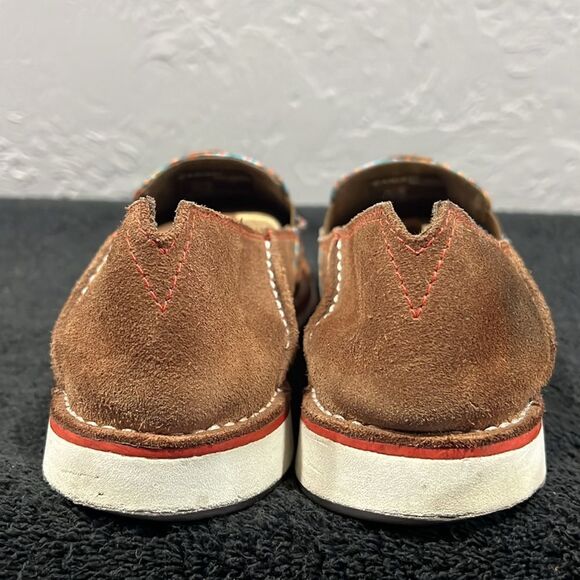 🔥🔥 ARIAT Women's Cruiser Aztec Slip On Loafer Shoes Brown Suede Shoes Sz 11 Bo - Picture 8 of 15